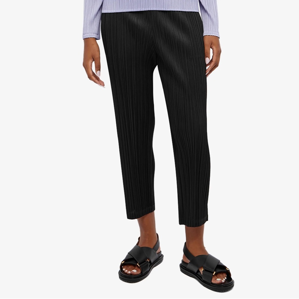 PLEATS PLEASE ISSEY MIYAKE STRAIGHT PLEATS TROUSERS BLACK NWT